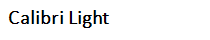 Calibri Light
